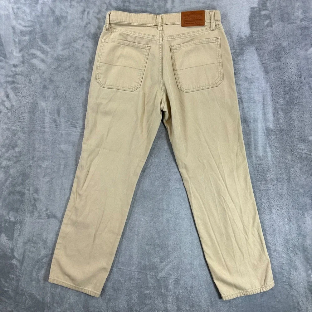 Lucky Brand 90s Loose High Rise Straight Pants 4/27 Tan Khaki Utility